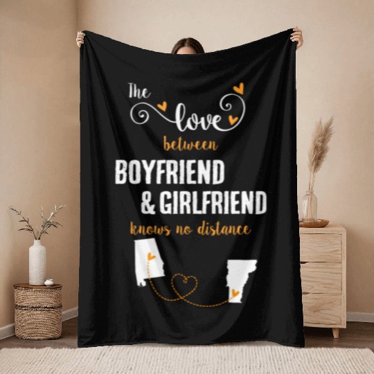 Love Between BF And GF Albm To Vermont Gift Throw Blankets