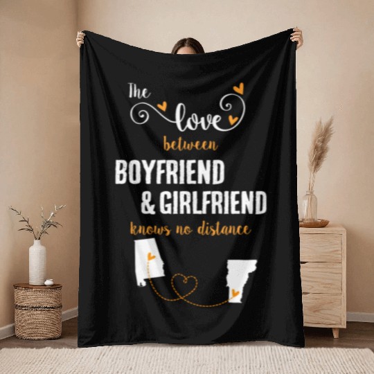 Love Between BF And GF Albm To Vermont Gift Throw Blankets