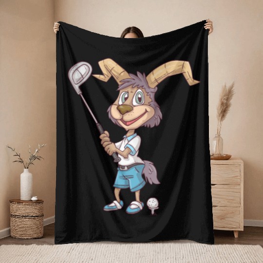 Golf Capricorn Throw Blankets
