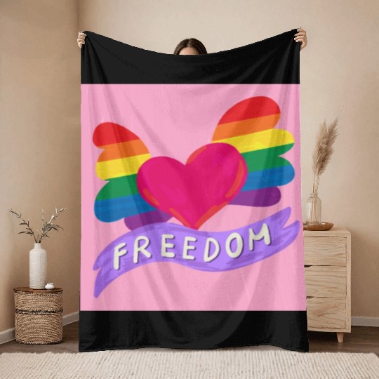 Love Freedom Throw Blankets