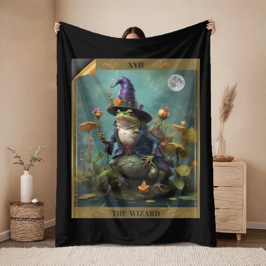 he Wizard Comfort Colors Oversized Throw Blankets, Frog Ta