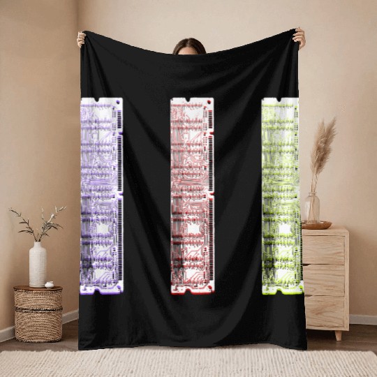 RAM cards clear Throw Blankets