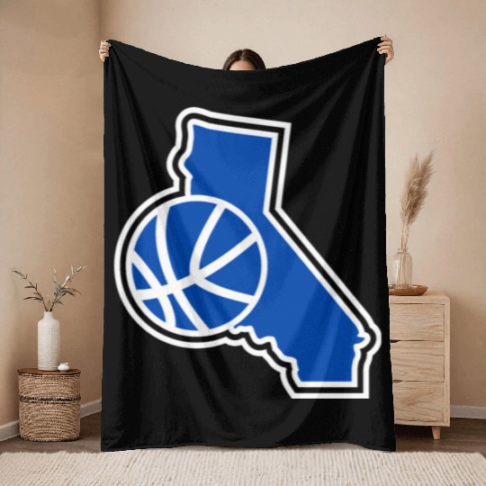 California Basketball Warriors Throw Blankets