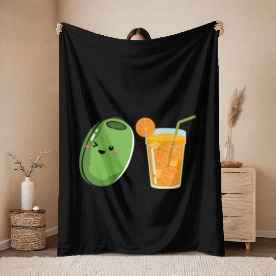 Olive Juice (I love you) Throw Blankets