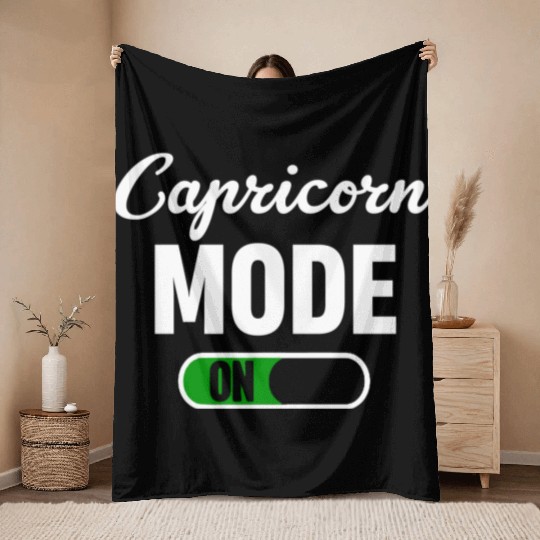 Capricorn Mode On Funny Horoscopes Astrophysics Throw Blankets