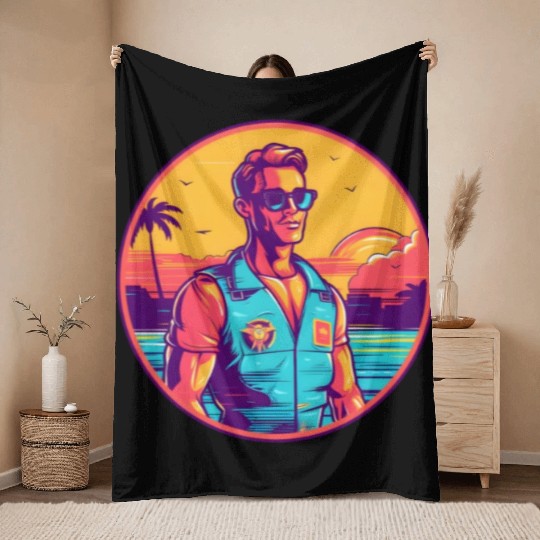 Lifeguard Lifeguard Throw Blankets