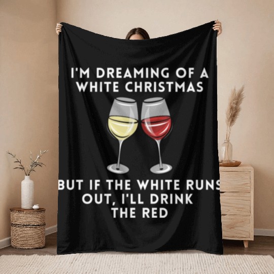Dreaming of a white christmas - or maybe red Throw Blankets