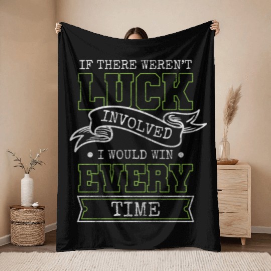 Card Player Casino Blackjack Poker Throw Blankets