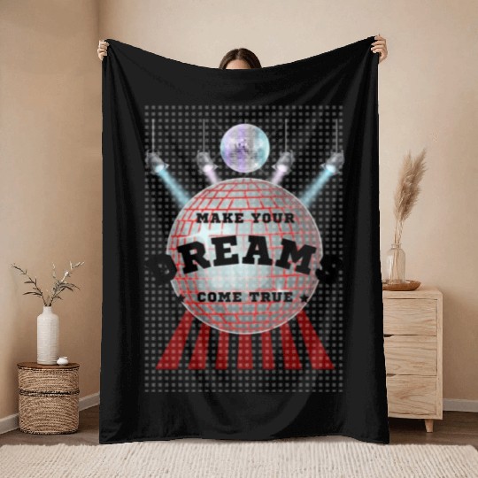 Make Your Dreams Come True with Disco Ball Design Throw Blankets