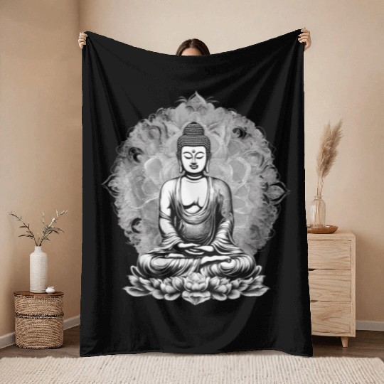Nirvana Buddhism Throw Blankets
