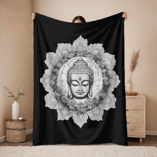 Zen Buddhism Throw Blankets