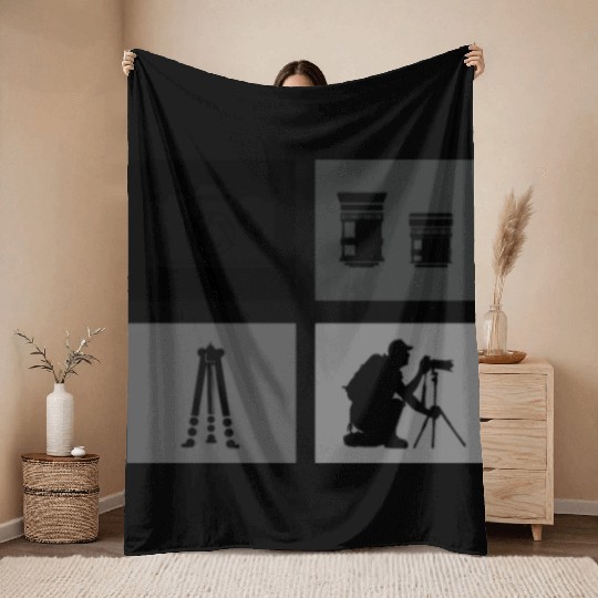 Photography-Camera Wildlife-Nature-Photographer Throw Blankets