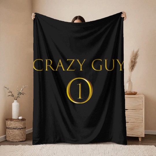Best Friends for 3 - crazy guy 01 Throw Blankets