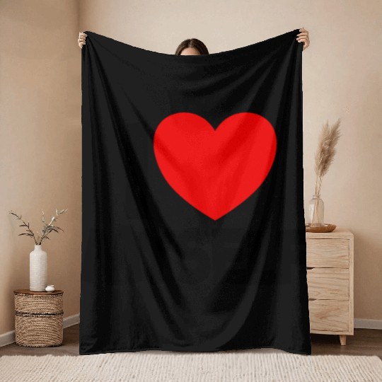 I Love Myself Red Heart Self Love Affirmation Throw Blankets