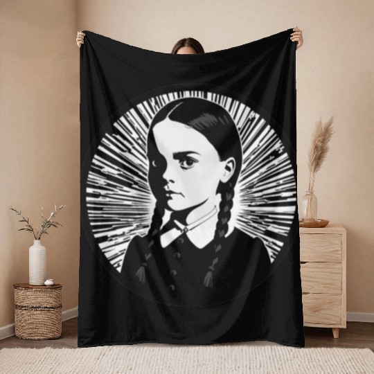 Wednesday Addams Throw Blankets