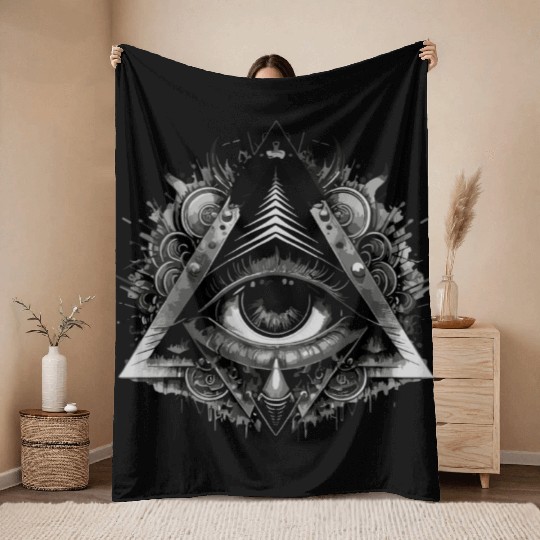 magic eye Throw Blankets