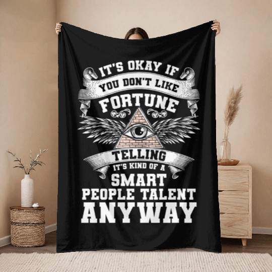 Crystal Ball Future Magic Zodiac Signs Throw Blankets