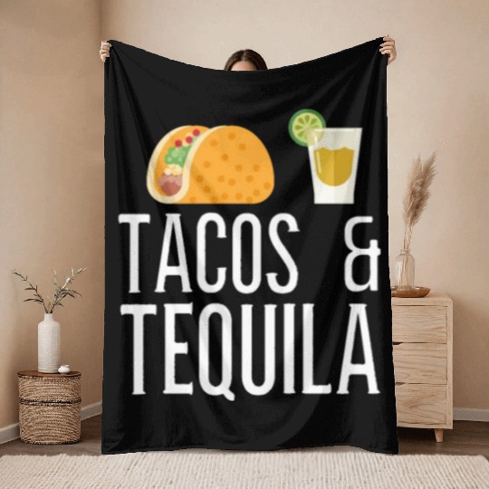 Tacos And Tequila Best Mexican Culture Southwest Throw Blankets
