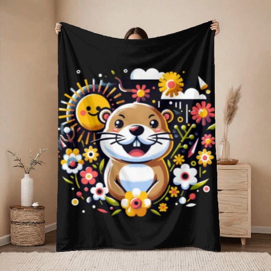 Groundhog Day 2024 Enthusiast February 2nd Throw Blankets