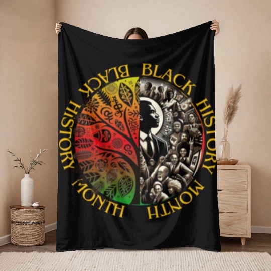 Heritage Embrace: Black History Month Throw Blankets