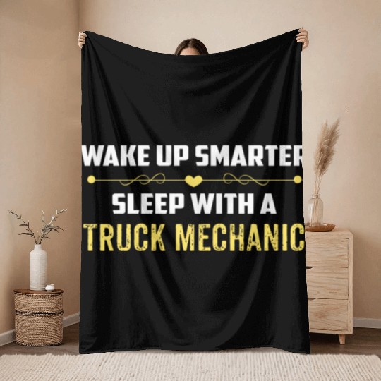 Wake Up Smarter Sleep With A TRUCK MECHANIC Throw Blankets