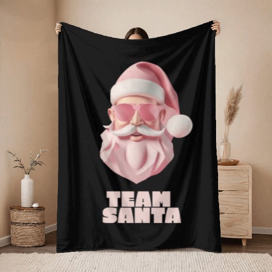 Team Santa Throw Blankets