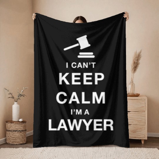 I CAN'T KEEP CALM lawyer Throw Blankets