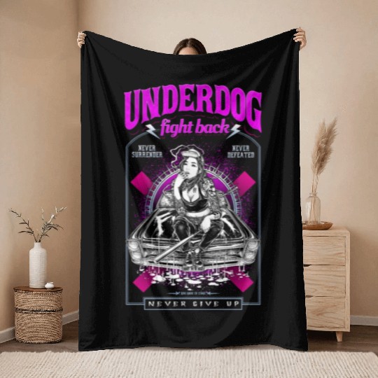 underdog fight back #1 Throw Blankets