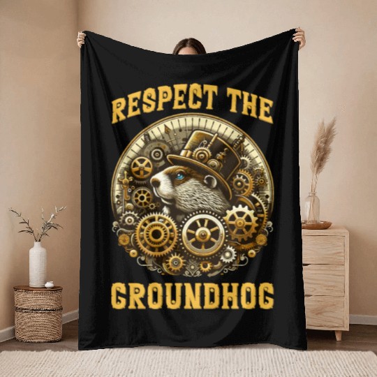 Groundhog Day 2024 Enthusiast February 2nd Throw Blankets