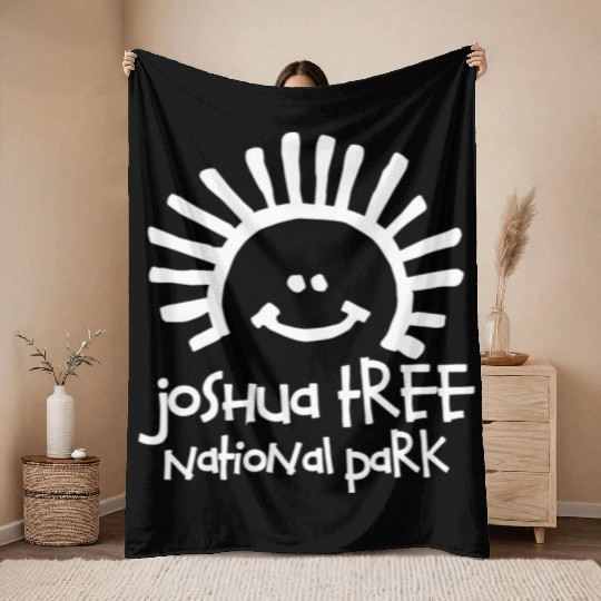 Joshua Tree National Park Souvenirs Gifts Vacation Throw Blankets