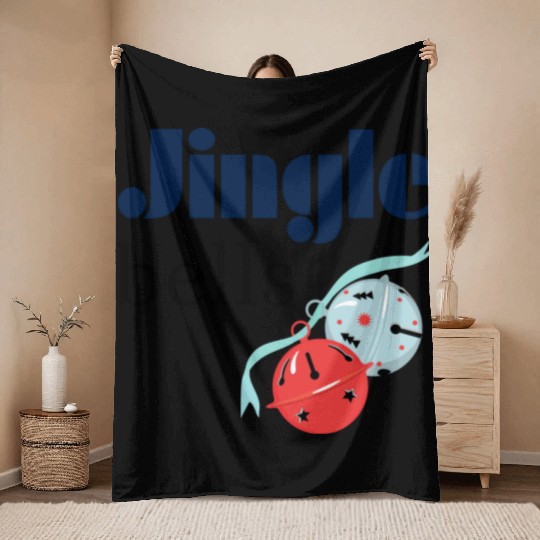 Jingle Bells Throw Blankets
