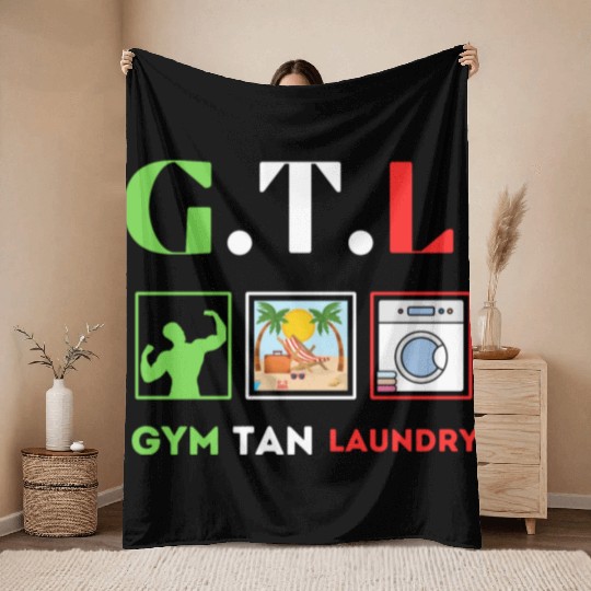 Design sans titre 6 Gym Tan Laundry GTL New Jersey Throw Blankets