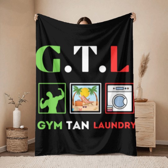 Design sans titre 6 Gym Tan Laundry GTL New Jersey Throw Blankets