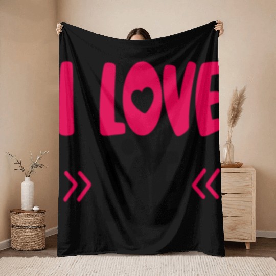 I Love Me Throw Blankets