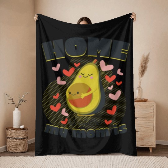 Avocado Mama Embrace Throw Blankets