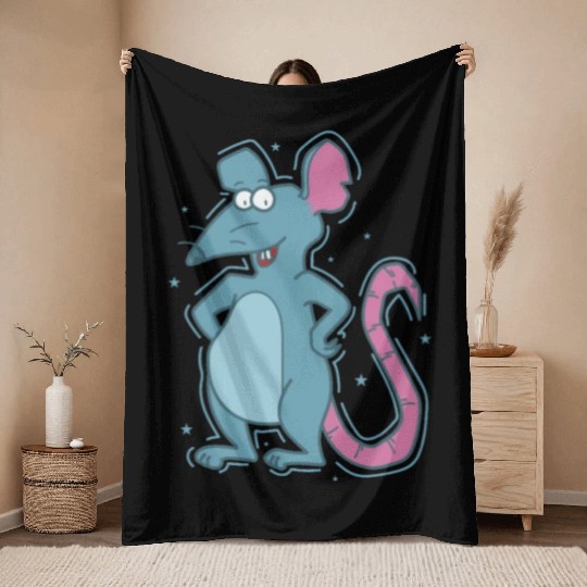 Proud Rat Pet Rodent Throw Blankets