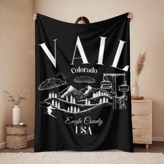 Vail Colorado Throw Blankets