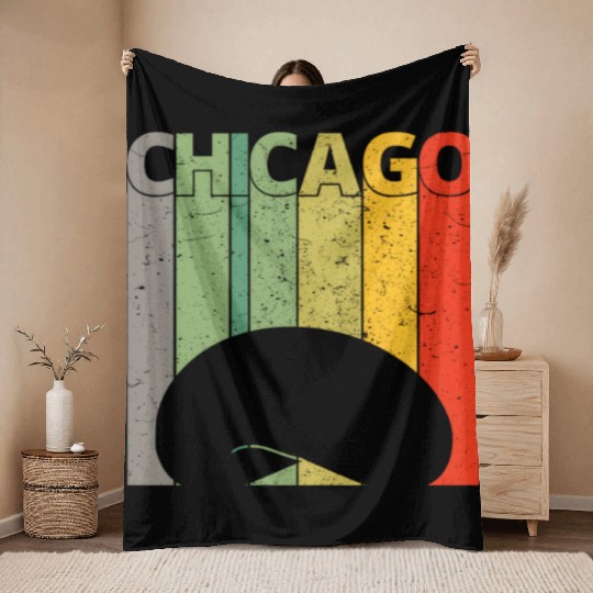 Chicago Chicago Bean Cloud Gate Throw Blankets