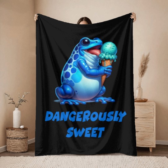 Poison dart frog Throw Blankets