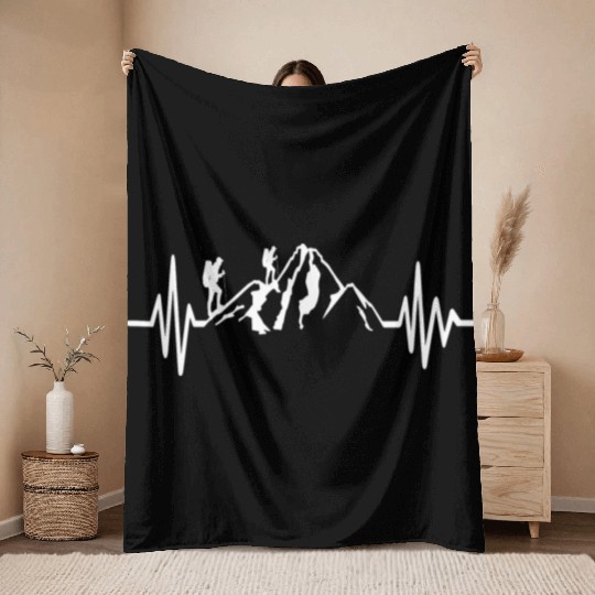 Hiking | Mountaineer | Wanderlust | Climbing Throw Blankets