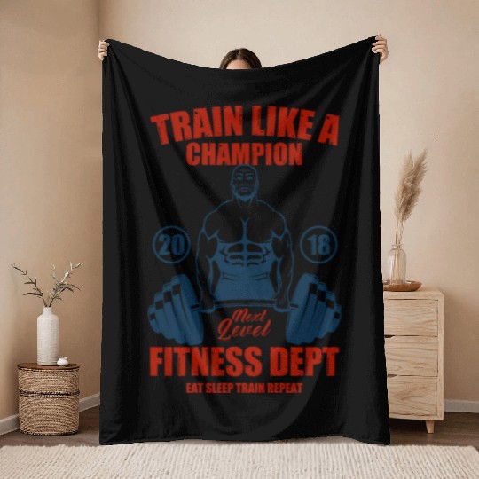 Gym Fitness - 034 Throw Blankets