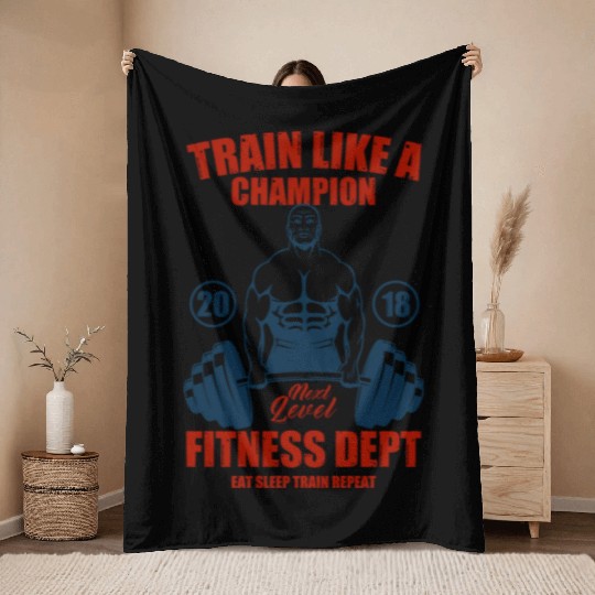 Gym Fitness - 034 Throw Blankets