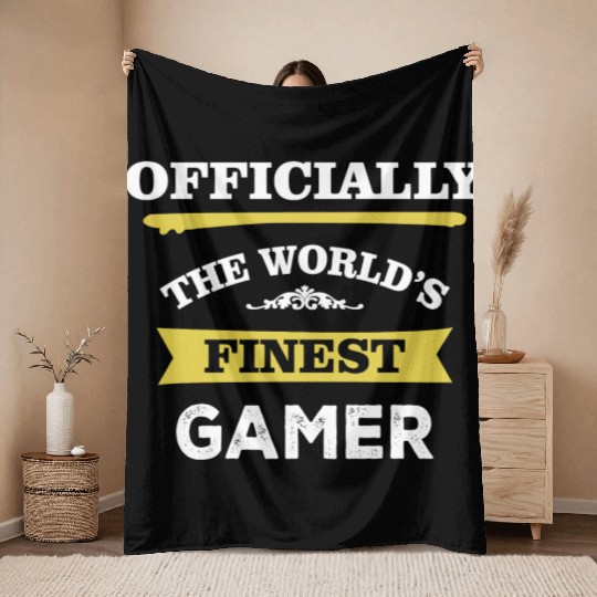 The World's Finest Gamer Throw Blankets