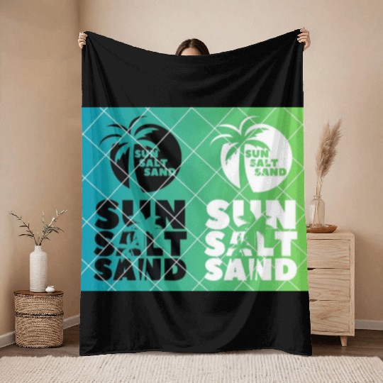 Salt, Sand & Sun salt in the air Throw Blankets