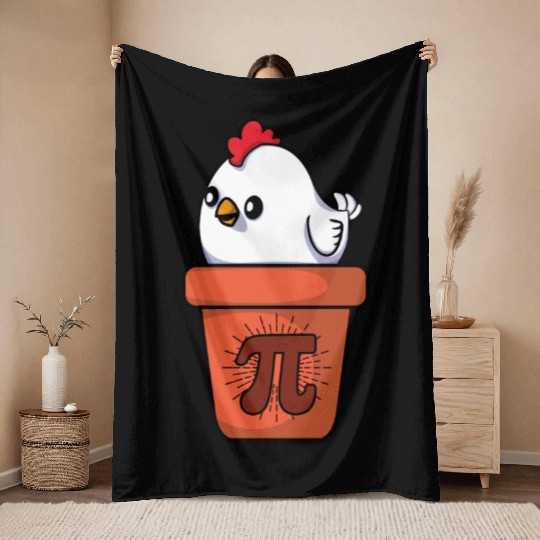 Chicken Pot Pie Pi Day Math Equations Throw Blankets