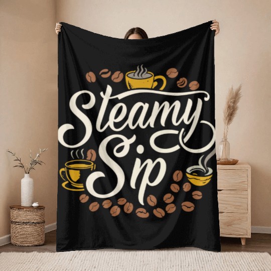 Steamy Sip, Daily Fuel Throw Blankets
