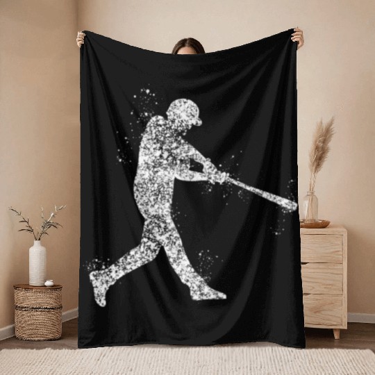 Baseball Pitcher Throw Blankets