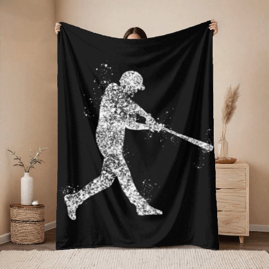Baseball Pitcher Throw Blankets