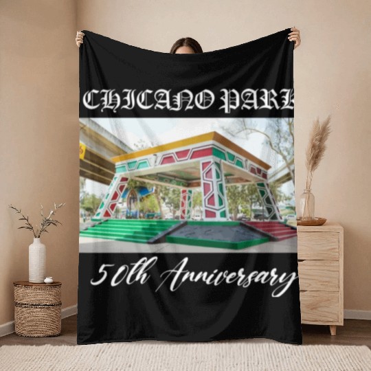 50th anniversary Chicano park Throw Blankets