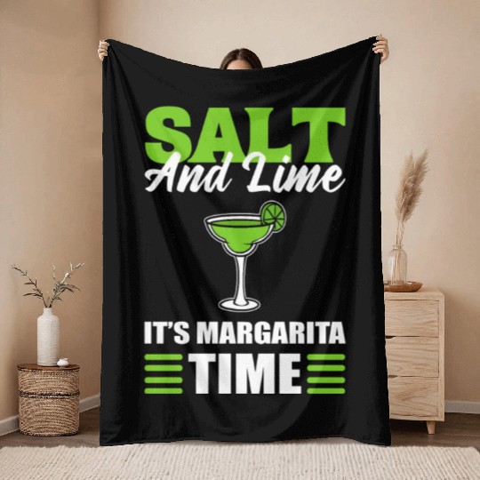 Salt & Lime Alcoholic Person Gift Throw Blankets
